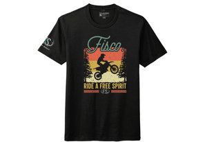 Tee shirt with a motorcycle on the front